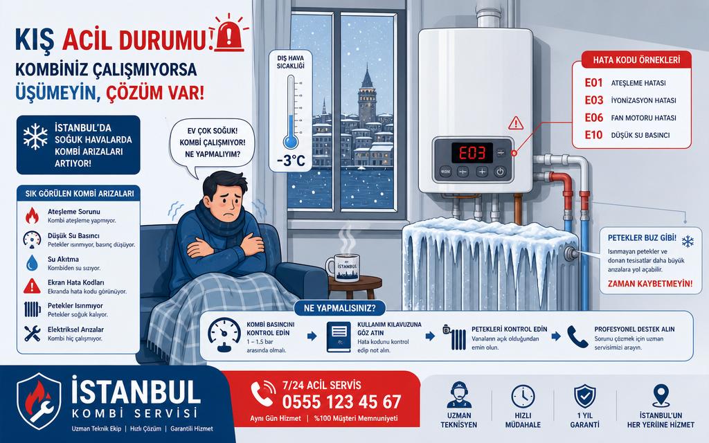 Kış acil durum: kombi arıza türleri