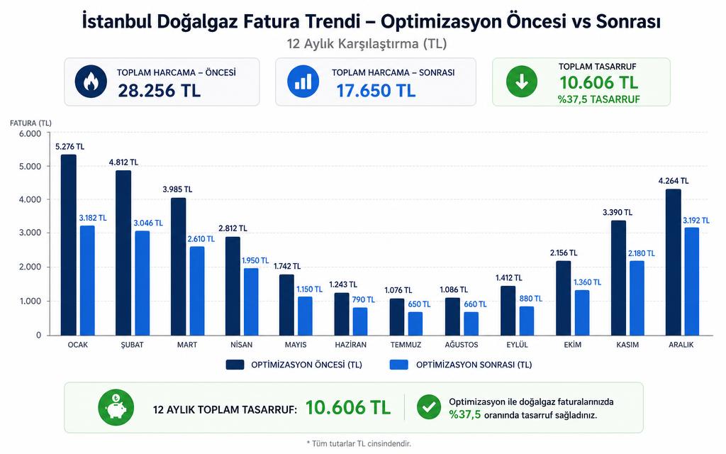 12 aylık fatura trendi