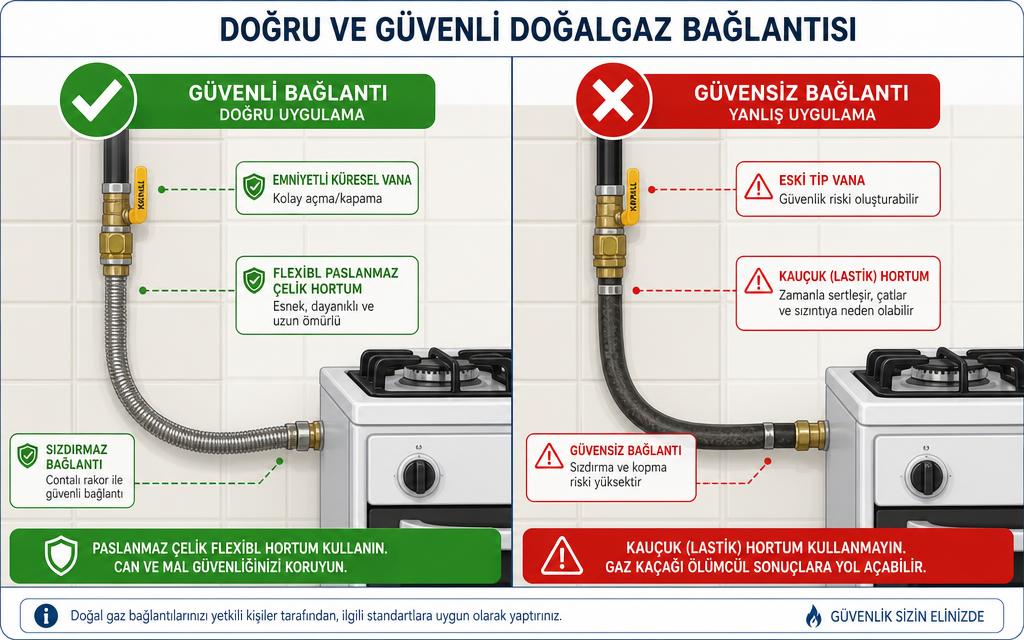 Doğalgaz kaçağı karşılaştırma