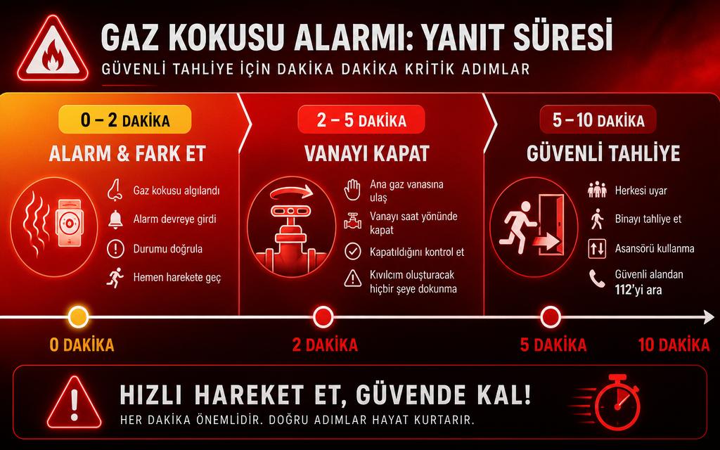Gaz kokusu acil müdahale grafik