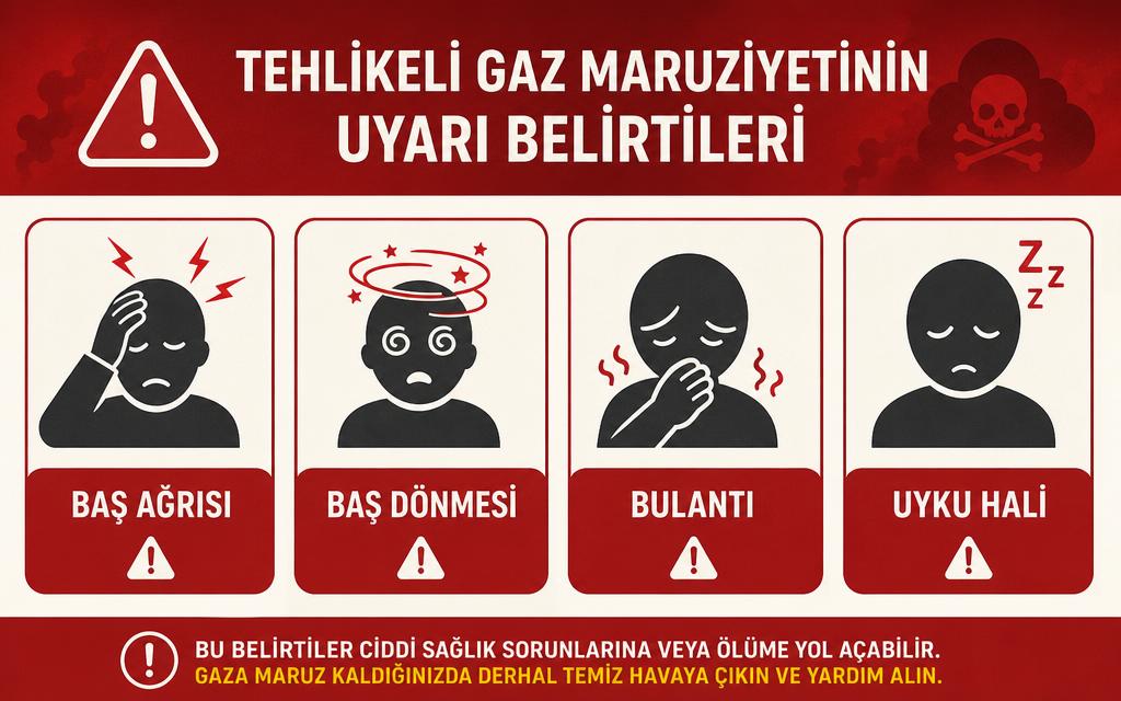 Gaz kokusu acil müdahale belirtiler