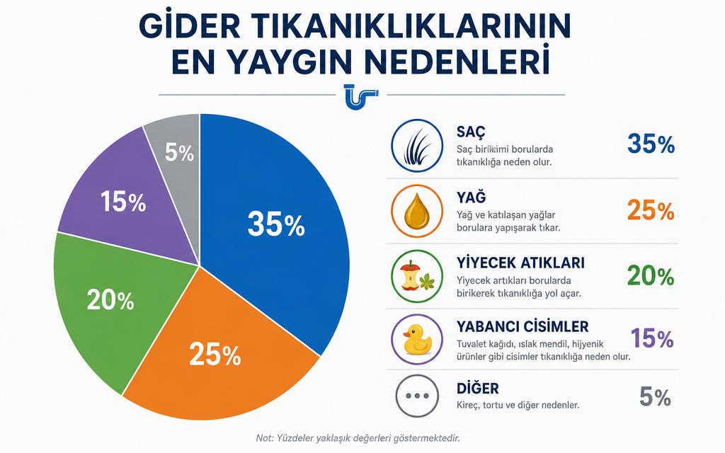 Gider tıkanıklığı açma grafik