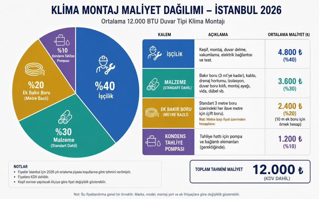 Klima montajı grafik