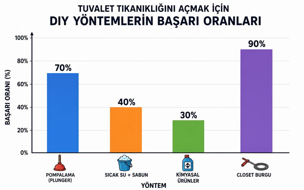 Klozet tıkanıklığı DIY grafik