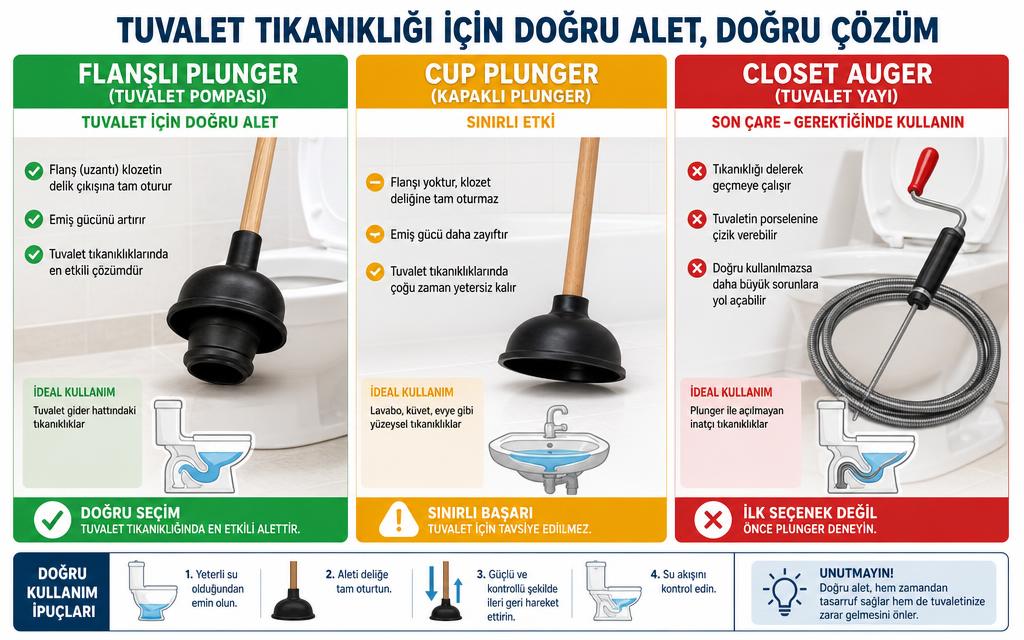 Klozet tıkanıklığı DIY karşılaştırma