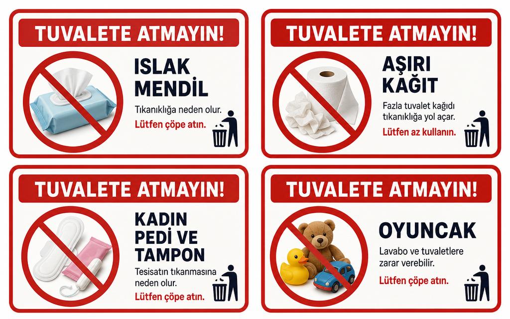 Klozet tıkanıklığı DIY belirtiler