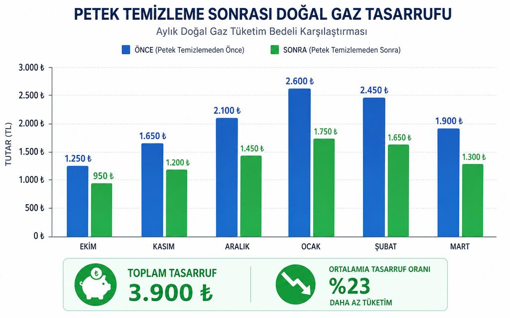 Purj sonrası tasarruf grafiği
