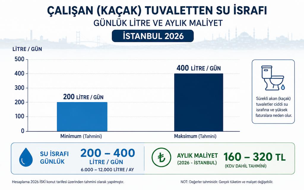 Rezervuar sürekli akıyor grafik