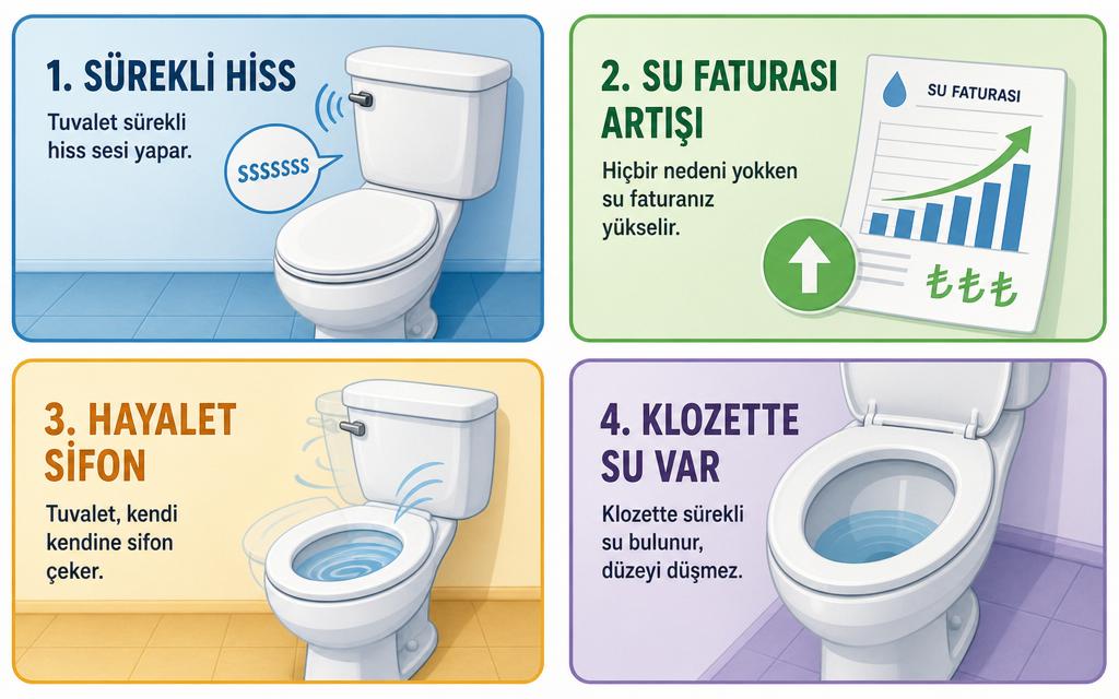 Rezervuar sürekli akıyor belirtiler