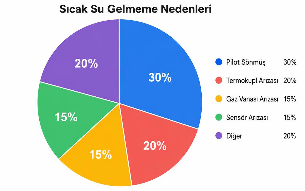 Sıcak su gelmiyor teşhis grafik