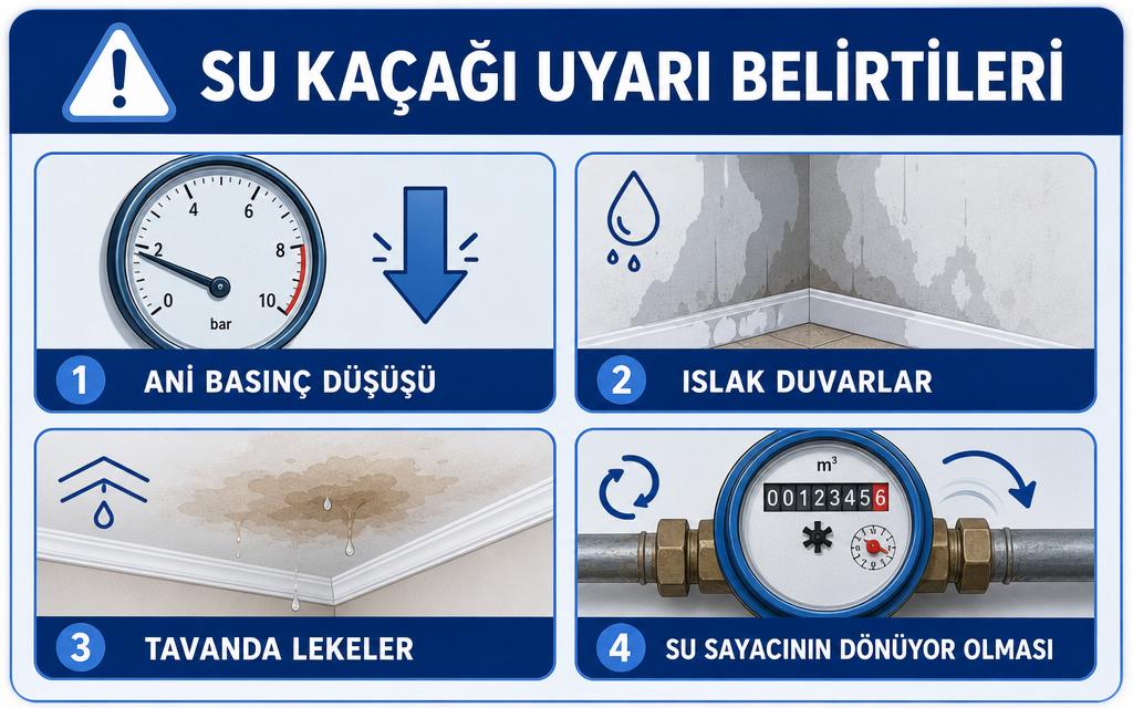 Su patlaması müdahale belirtiler