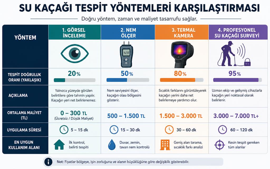 Tavandan su sızıntısı grafik