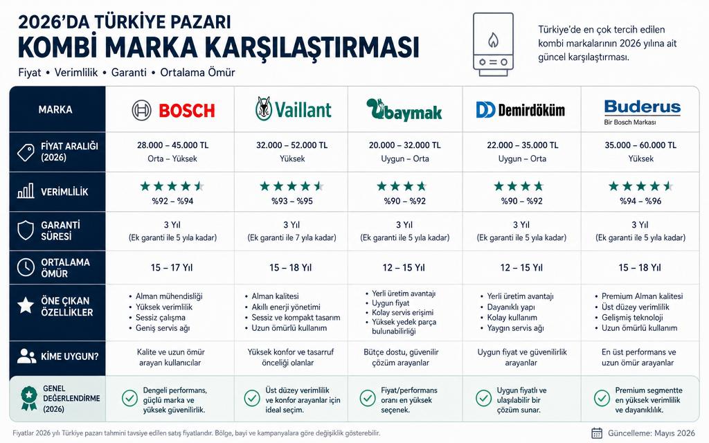 Kombi marka karşılaştırma